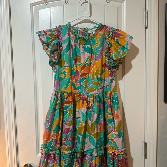 House of Harlow 1960 Dresses & Skirts - House of Harlow 1960 Green and Orange Ruffled Tiered Sundress